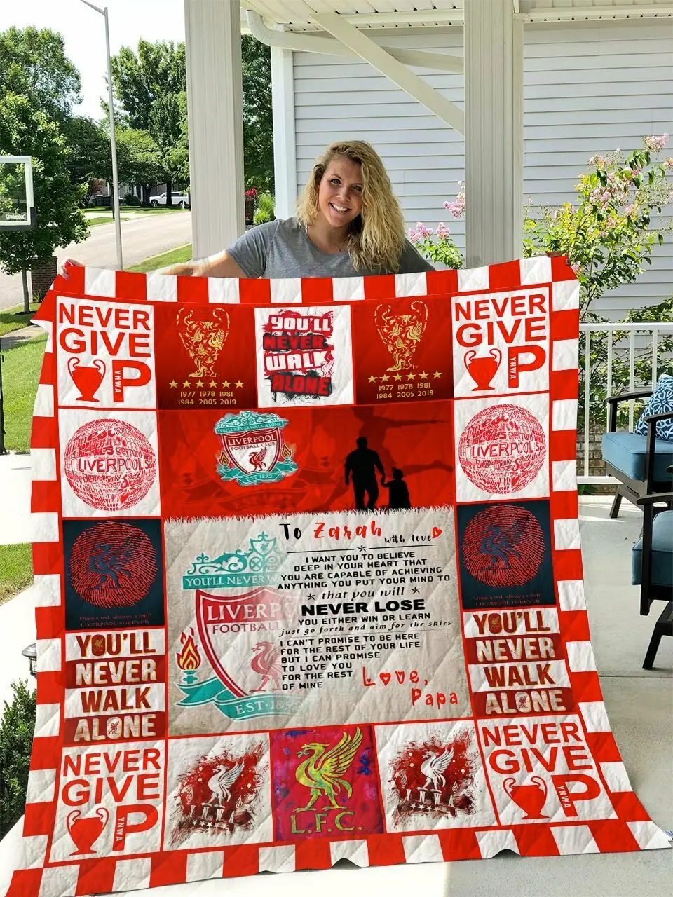 Liverpool Dad To Daughter Quilt Blanket I1 and Home Decor