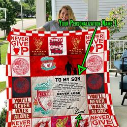 Liverpool Fc  Personalized Name Quilt Blanket and Home Decor