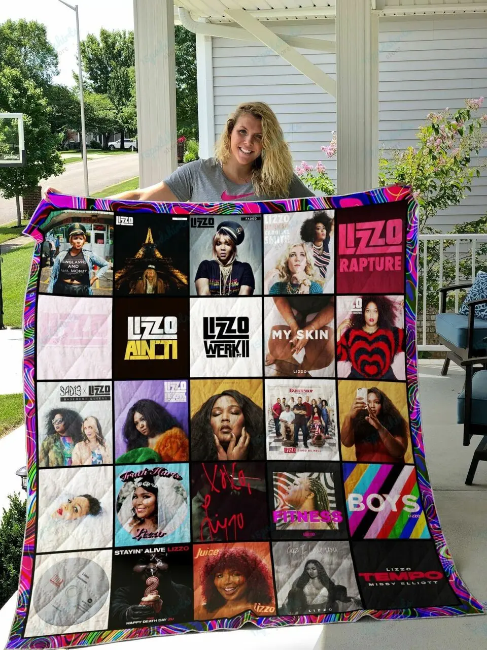 Lizzo Album Covers Quilt Blanket and Home Decor