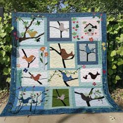 Ll  Bird Quilt Blanket Ver 02 and Home Decor