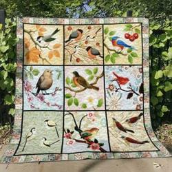 Ll  Bird Quilt Blanket Ver 05 and Home Decor