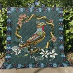Ll  Bird Quilt Blanket Ver 06 and Home Decor