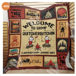 Ll Camping Quilt Blanket and Home Decor