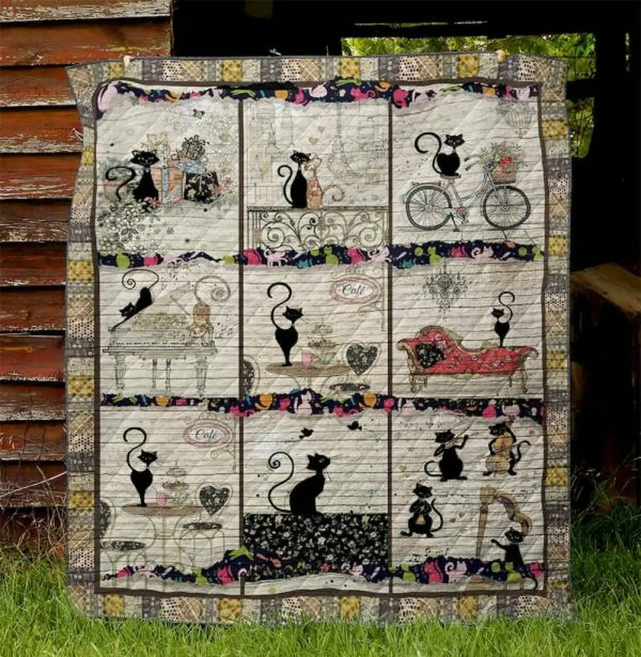 Ll Cat Quilt Blanket Ver 06 and Home Decor
