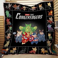 Ll Corgivengers Blanket Quilt and Home Decor