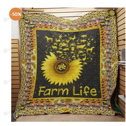 Ll  Farm Sunflower Quilt Blanket and Home Decor