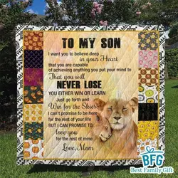 Ll Father And Son Quilt Blanket and Home Decor