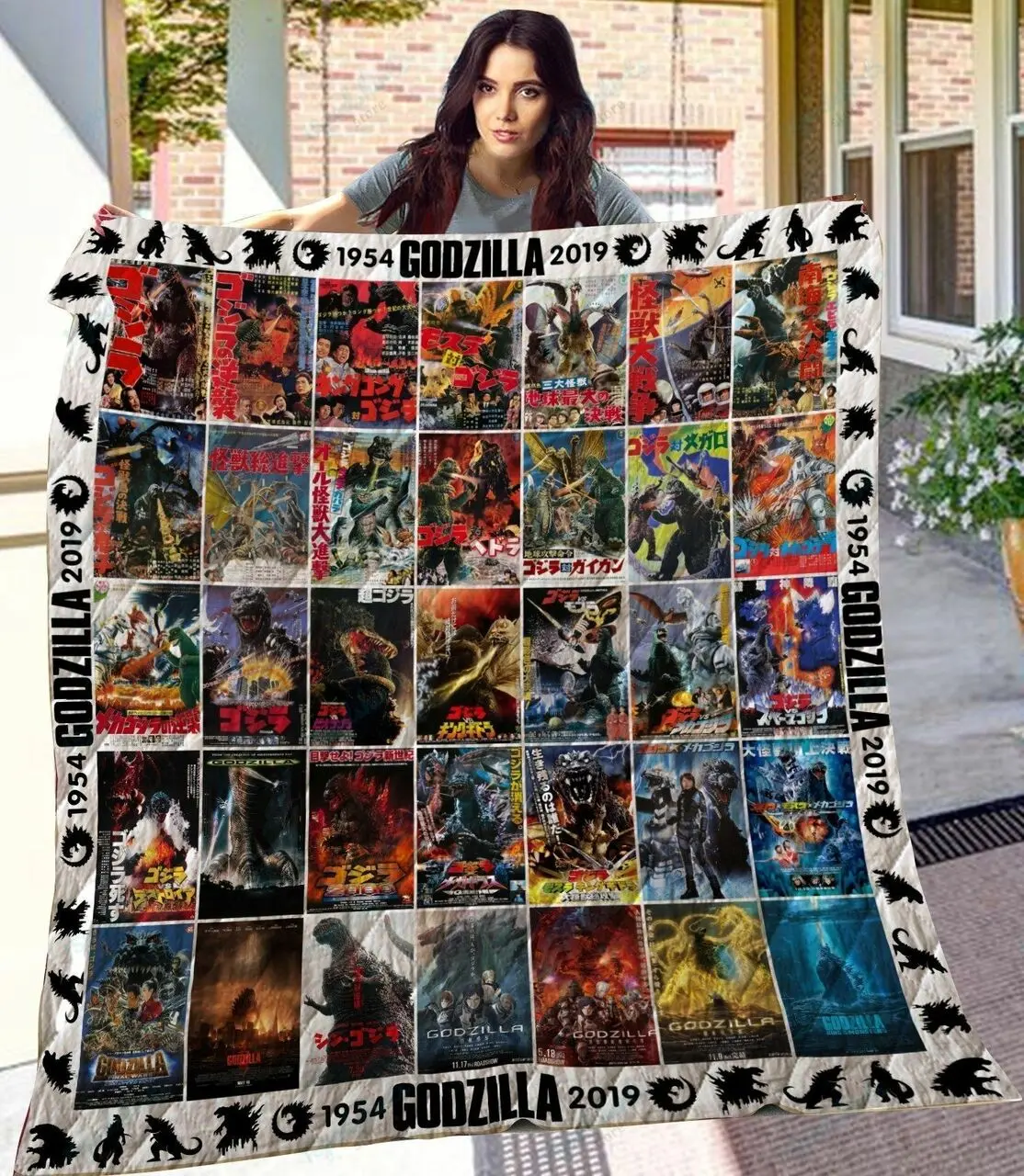 Ll Godzilla 1954 2019 Quilt Blanket and Home Decor