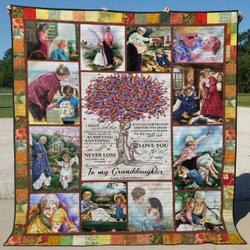 Ll Grandma To Granddaughter Quilt Blanket and Home Decor