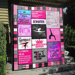 Ll Gymnastics Queen Quilt Blanket and Home Decor