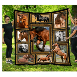 Ll Horse Quilt Blanket and Home Decor