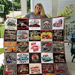 Ll  Hot-Rod Quilt Blanket and Home Decor