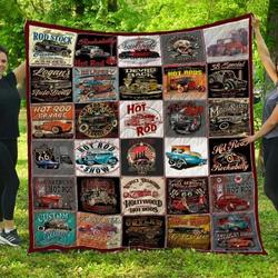 Ll Hot-Rod Quilt Blanket and Home Decor