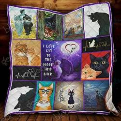 Ll I Love Cat Quilt Blanket and Home Decor
