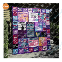 Ll Lacrosse Is Beautiful Quilt Blanket and Home Decor