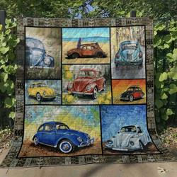 Ll Vintage Bug Quilt Blanket and Home Decor