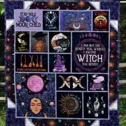 Ll Witch Quilt Blanket and Home Decor
