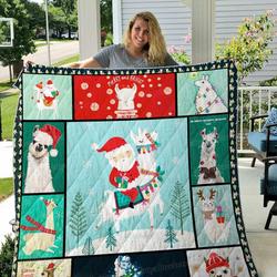 Llama Christmas Quilt Blanket Dhc1501741Vt and Home Decor