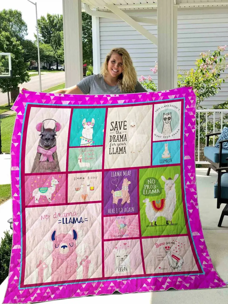 Llama Quilt Blanket Dhc1312605Vt and Home Decor