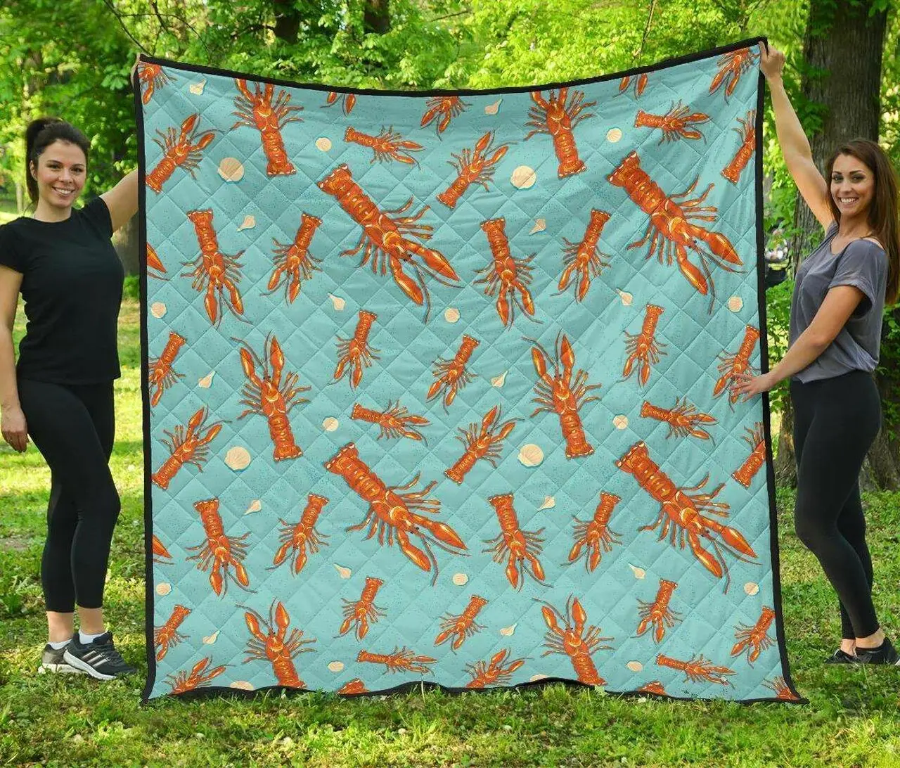 Lobster Cl12100404Mdq Quilt Blanket and Home Decor