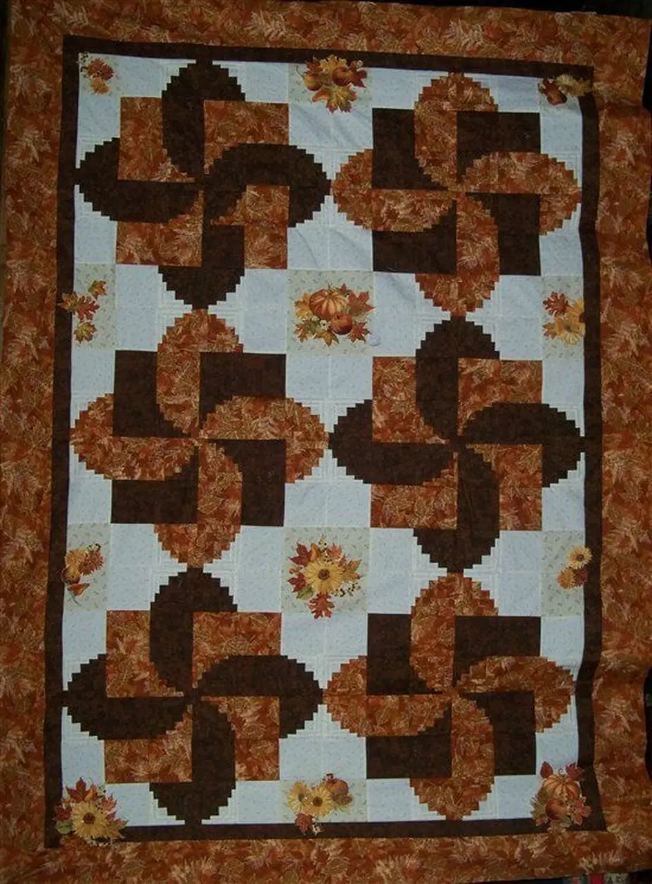 Log Cabin Clm260644 Quilt Blanket and Home Decor