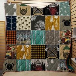 Logger Loves Tree And Chainsaw Blanket Th1707 Quilt and Home Decor