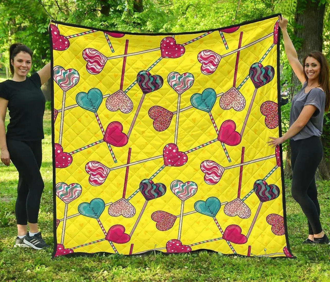 Lollipop Heart Cl12100410Mdq Quilt Blanket and Home Decor