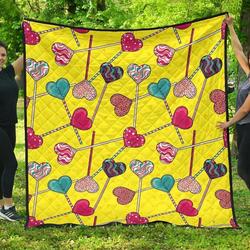 Lollipop Heart Cl12100410Mdq Quilt Blanket and Home Decor