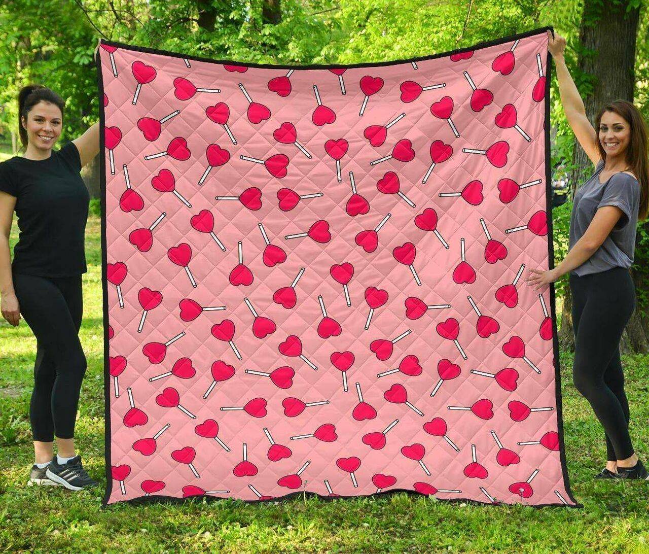 Lollipop Heart Cl12100411Mdq Quilt Blanket and Home Decor