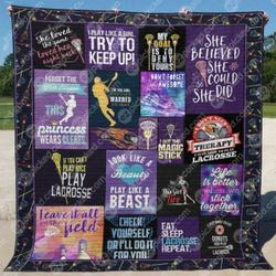 Look Like A Beauty Play Like A Beast Quilt Blanket Yct8  Quilt and Home Decor