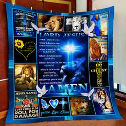 Lord Jesus Quilt Blanket and Home Decor