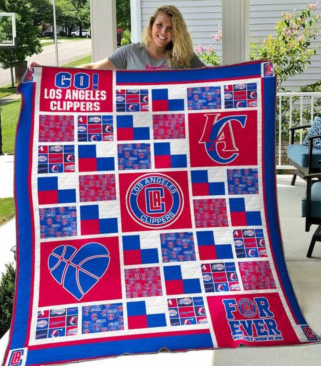 Los Angeles Clippers Quilt Blanket B200622 Quilt and Home Decor