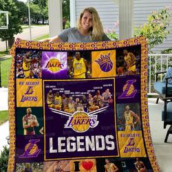 Los Angeles Lakers Legends Quilt Blanket 01 and Home Decor
