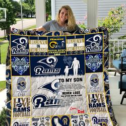 Los Angeles Rams - Dad To Son Quilt I1D1 and Home Decor