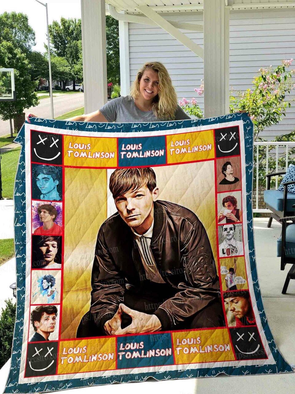 Louis Tomlinson Quilt Blanket 01 and Home Decor