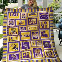 Louisiana State University Tigers Quilt Blanket  Limited Quilt Blanket and Home Decor
