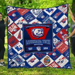 Louisiana Tech Bulldogs Quilt Blanket and Home Decor