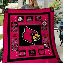 Louisville Cardinalsquilt Blanket  Limited Quilt Blanket and Home Decor