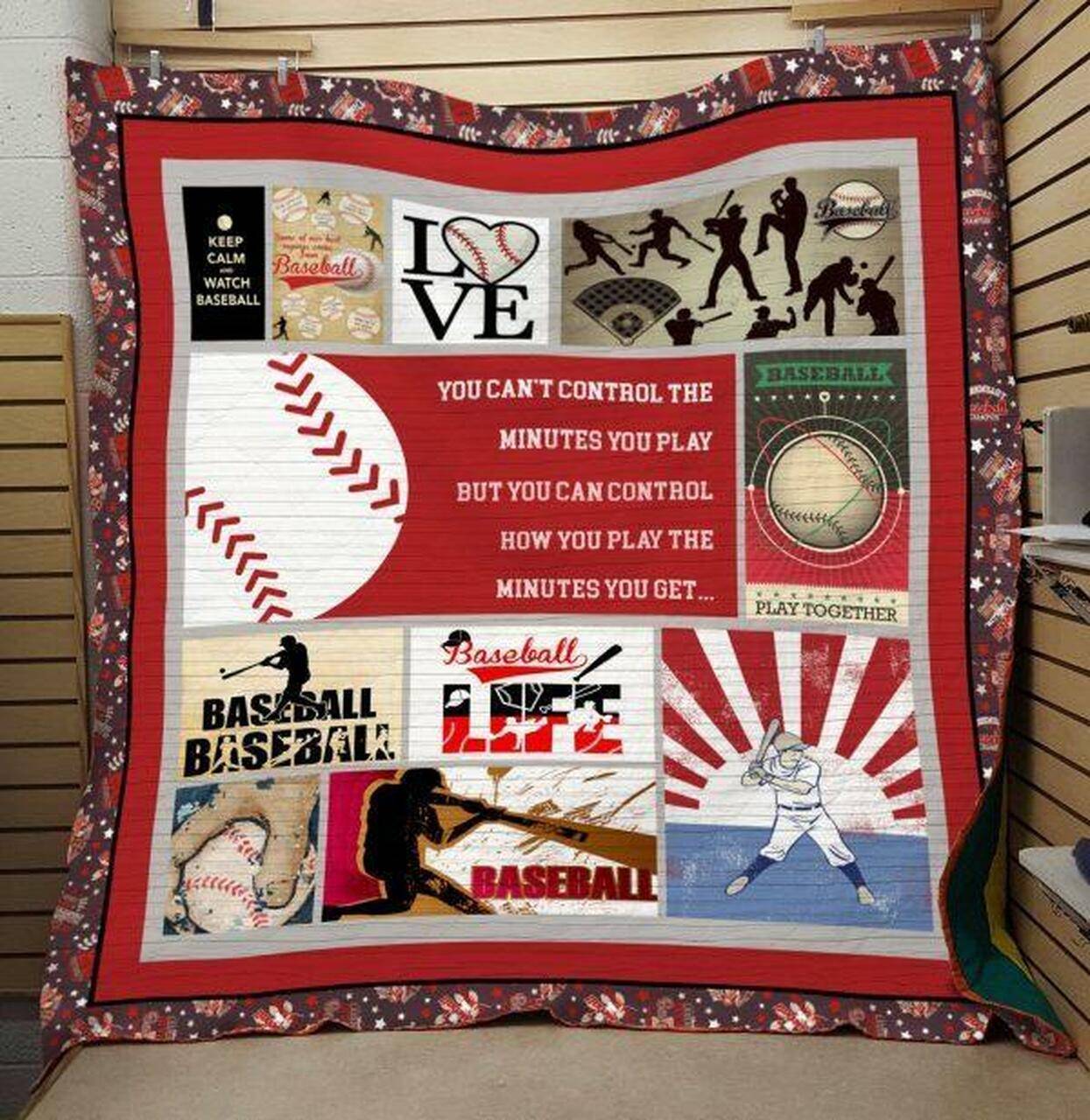 Love Baseball Quilt Blanket Ver 2 Quilt and Home Decor