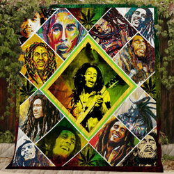 Love Bob Marley Quilt Blanket and Home Decor