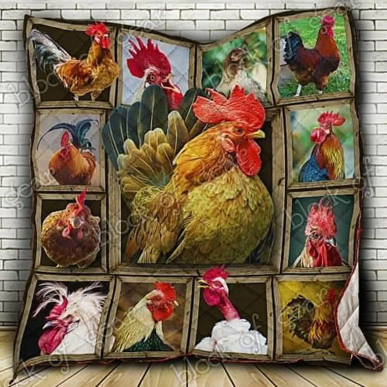 Love Chicken Hur Quilt fn and Home Decor