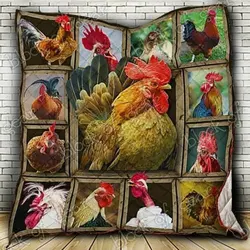 Love Chicken Hur Quilt fn and Home Decor