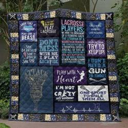 Love Lacrosse Quilt Blanket No96  Quilt and Home Decor