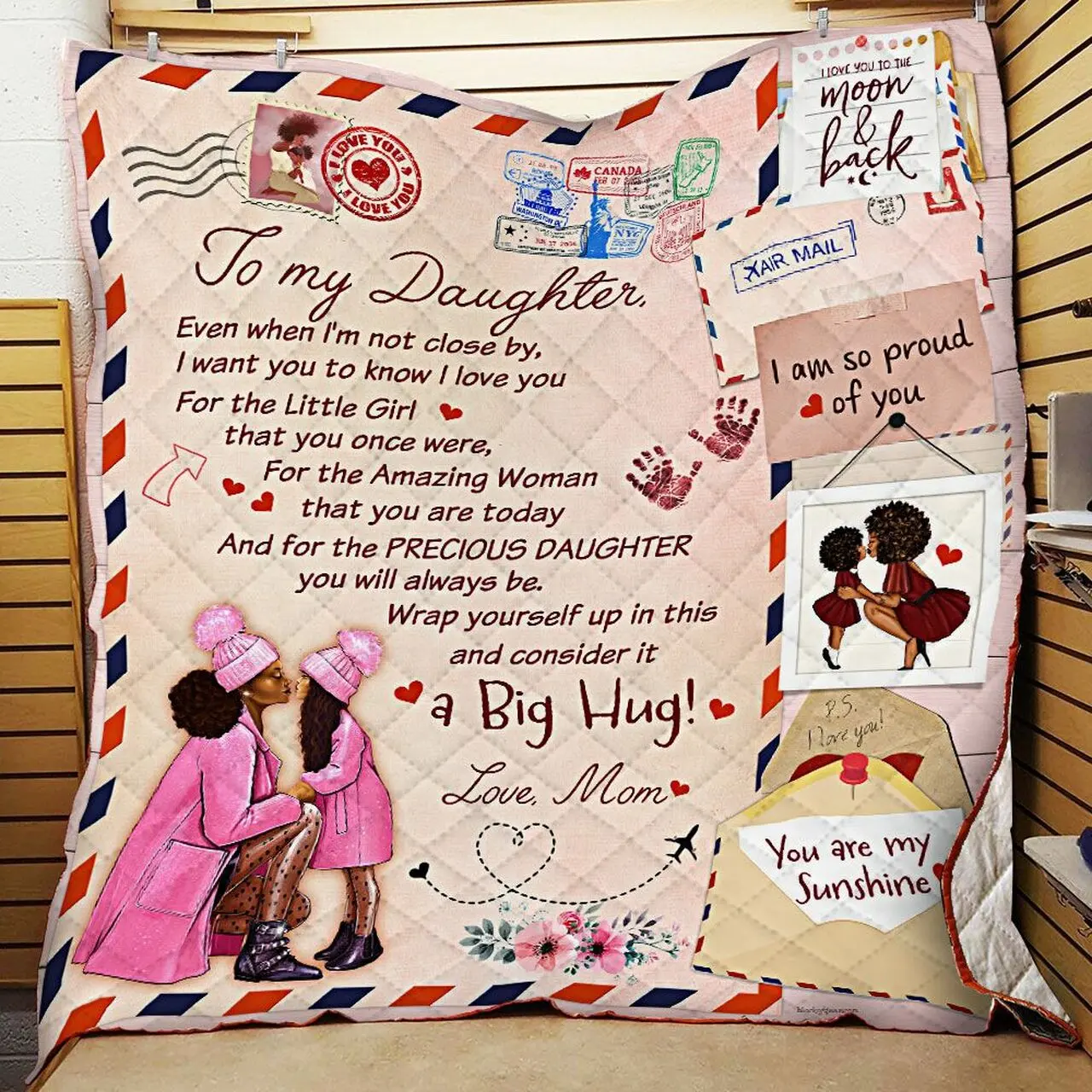 Love Letter To Daughter From Black Mom Quilt Blanket Lha1142Q and Home Decor