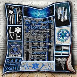 Love My Emt Daughter Hur Quilt gf and Home Decor