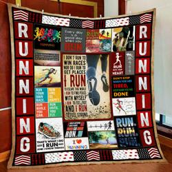 Love Running Quilt Blanket and Home Decor