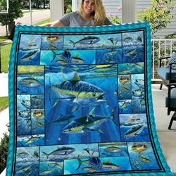 Love Tuna Fishing Like Quilt Blanket and Home Decor