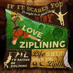 Love Ziplining Ah Quilt Derqku and Home Decor