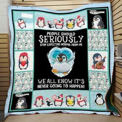 Lovely Baby Penguin Quilt Blanket  Quilt and Home Decor
