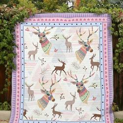 Lovely Deer Hur Quilt Cysisp and Home Decor